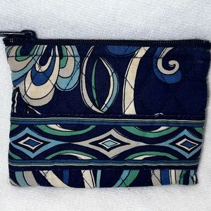 Vera Bradley “Mediterranean Blue” pattern change wallet zip